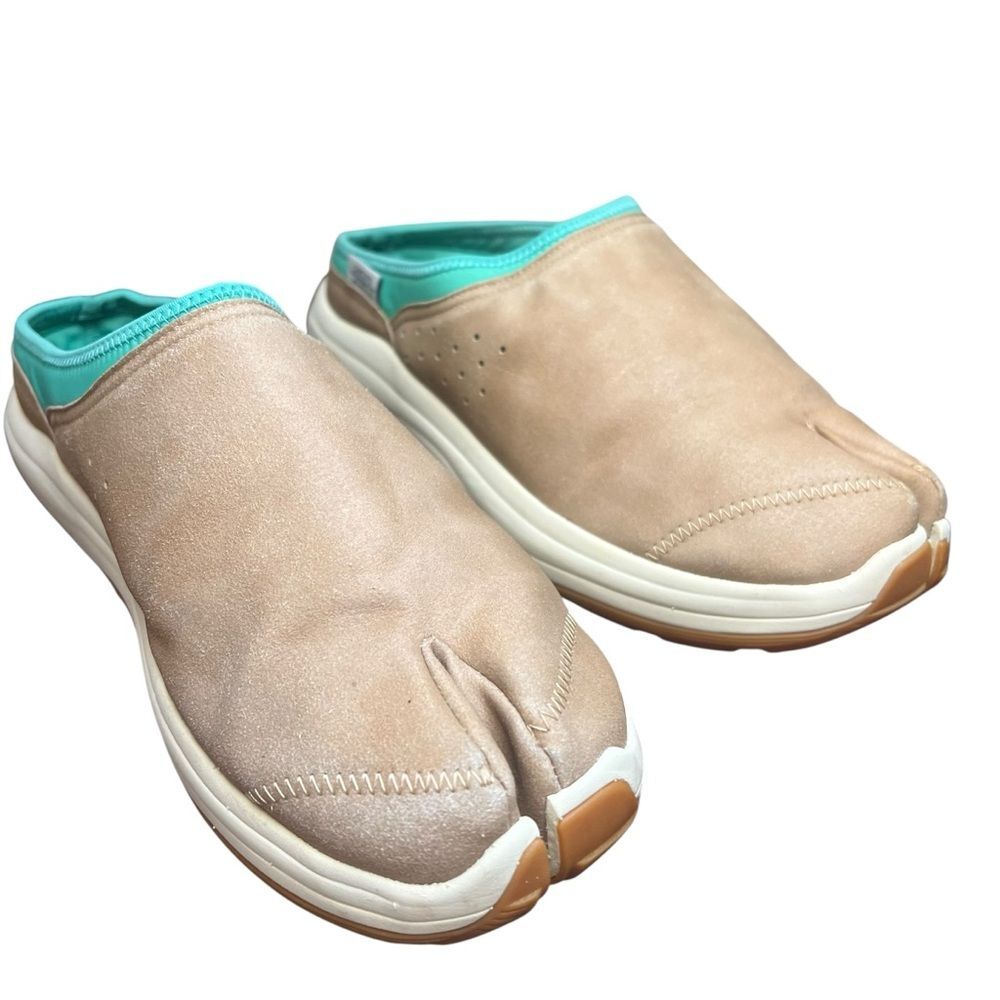 Suicoke JudJud-An Slip On Mule Slippers Tabi Cleft Toe Tan Suede US 8